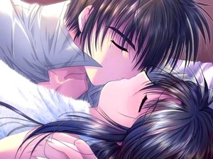 anime romantic kiss