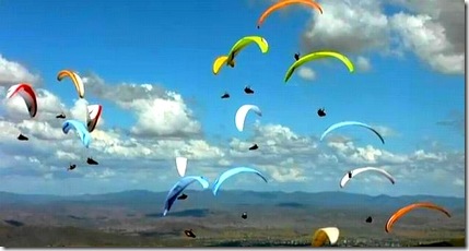 paragliders banff film clip