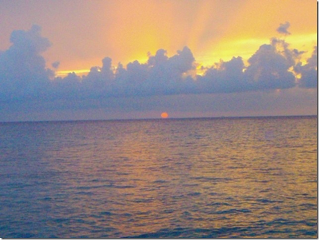 open ocean sunset